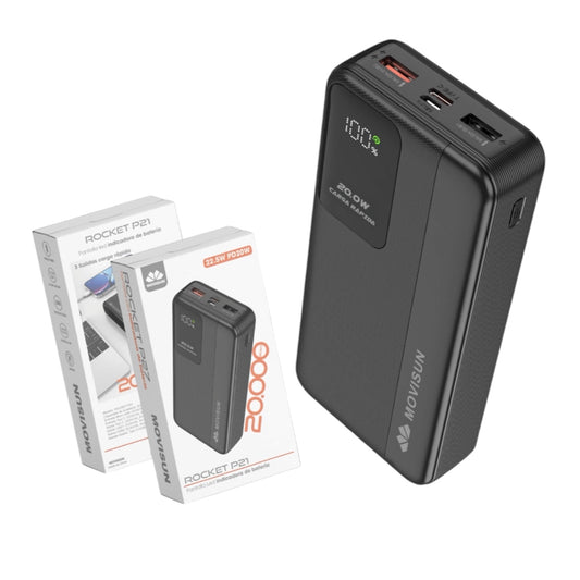 Power Bank Movisun Rocket P21 20.000mAh Carga Rápida