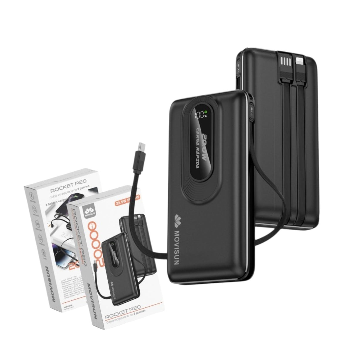 Power Bank 20.000mAh Rocket P20 Movisun 22,5W
