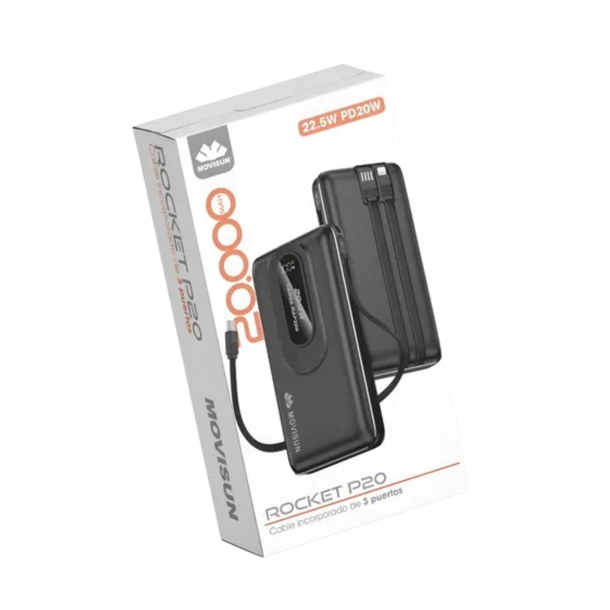 Power Bank 20.000mAh Rocket P20 Movisun 22,5W