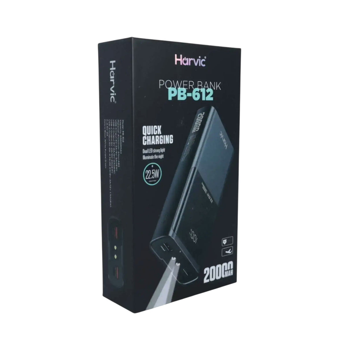 Power Bank 20.000mAh PB-612 Harvic Carga Rápida