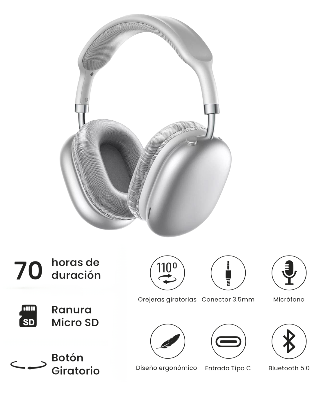 Audífonos Bluetooth Inalámbricos Movisun K22