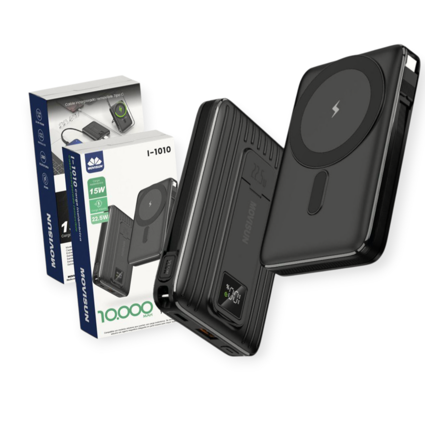 Power Bank inalámbrica 10.000 mAh I-1010 Movisun