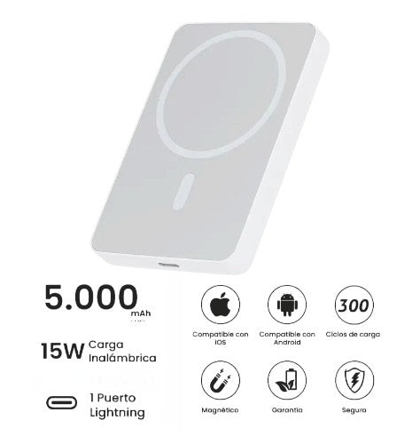 Power Bank inalámbrica 5.000mAh I-500 MOVISUN